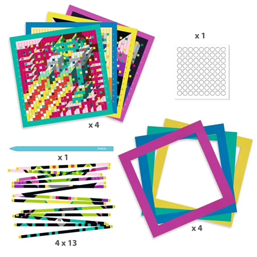 Djeco Krea Mosaik Sæt - Invaders