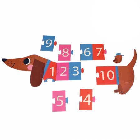 Gulvpuslespil med Tal, Gravhund