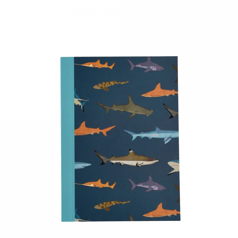 A6 Notesbog med Hajer