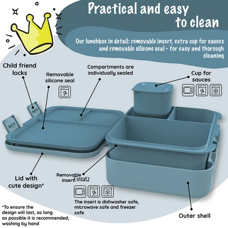 Bearfoot Bento COMPACT Madkasse, 1L - Blå