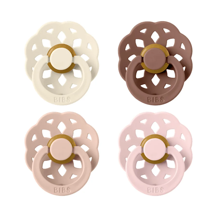 Bibs 4-pak Boheme Sut, str 2 - Ivory/Blush/Woodchuck/Blossom