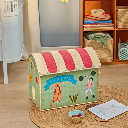 Rice Opbevaringskurv, Fun Fair Blå - Stor