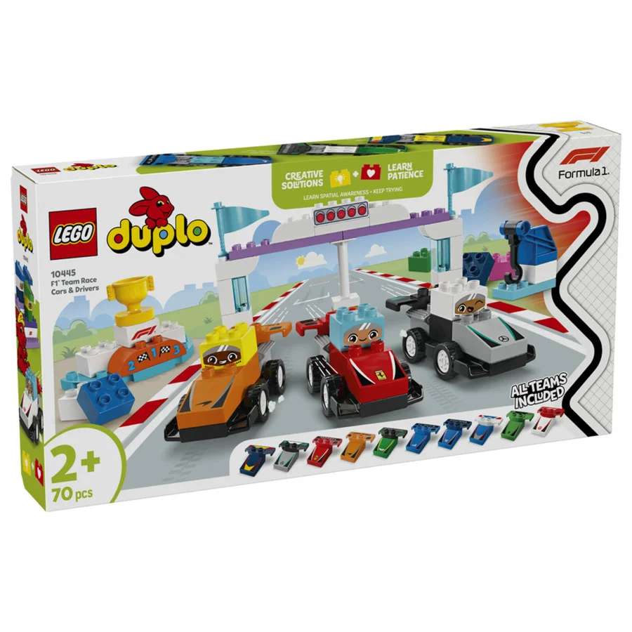 LEGO® DUPLO, F1®-teams med racerbiler og kørere