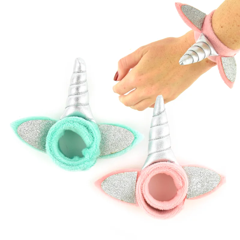 Enhjørning snap-armbånd, asst