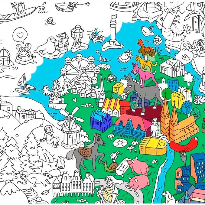 OMY Plakat til farvelægning 100x70, Tyskland