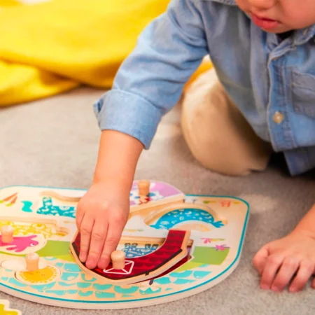 B Toys Knopf-Puzzlespiel "Bauernhof"