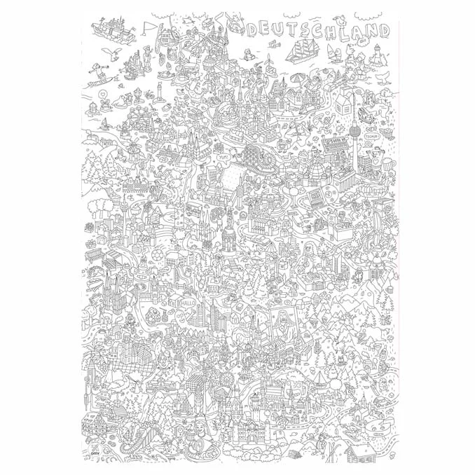 OMY Plakat til farvelægning 100x70, Tyskland