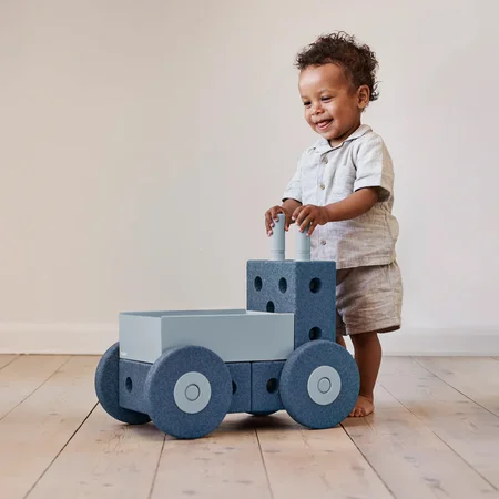 MODU 3-in-1 Gehwagen, 17 Teile - Deep Blue/Sky Blue