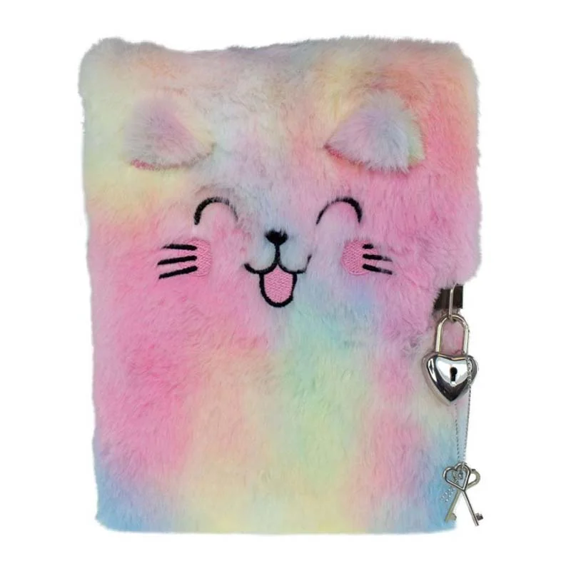 Tinka dagbog med lås, plys hund