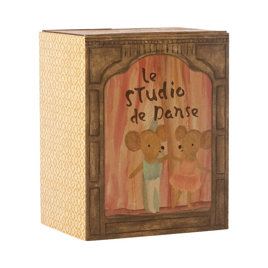 Maileg Balletmus i Dansestudie - Lillesøster Og Lillebror