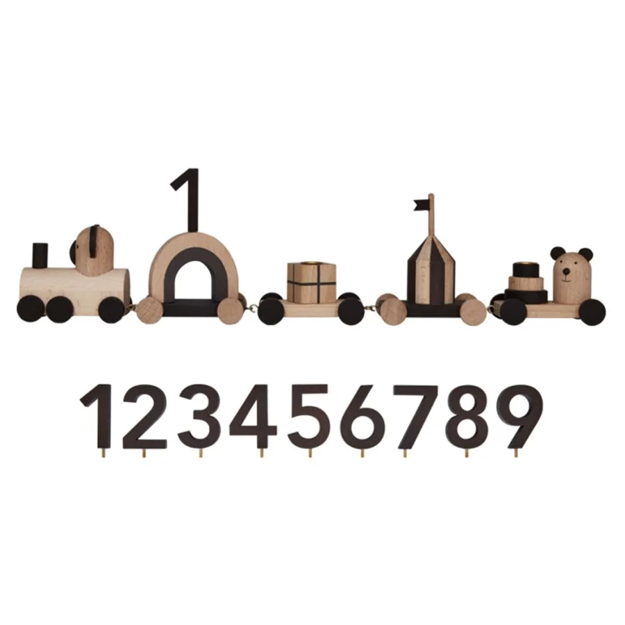 OYOY Otti fødselsdagstog, nature/dark