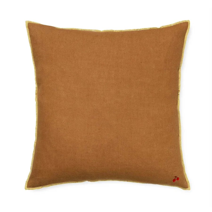 Ferm Living hørpude med kontrast, sugar kelp