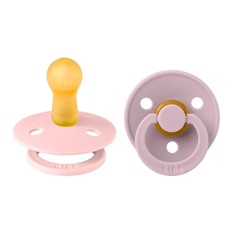 Bibs 2-pak rund sut, str 2 - Blossom/Dusky Lilac