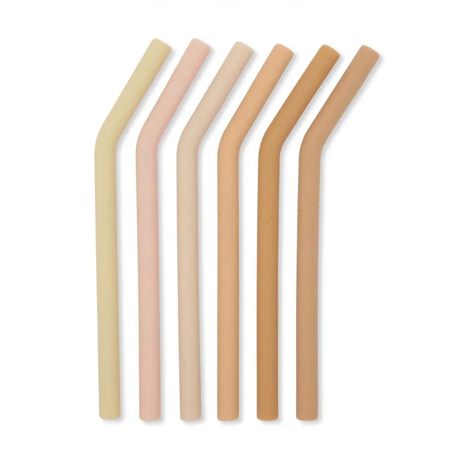 Konges Sløjd Mini silikone-sugerør, sunset blush