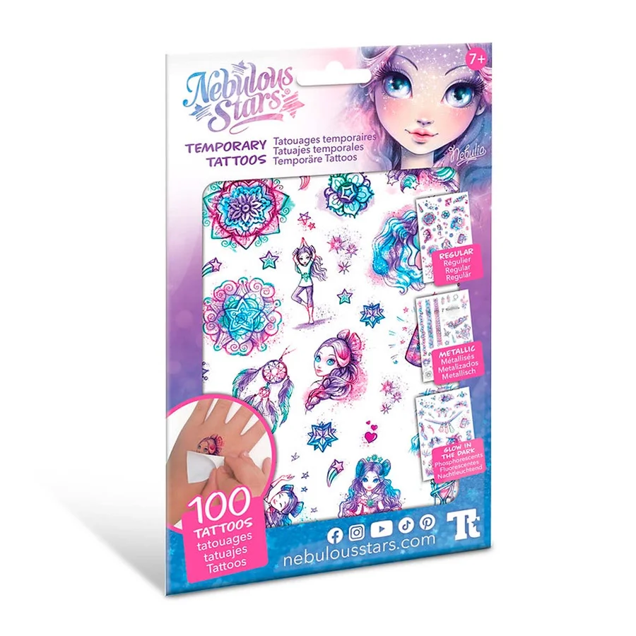 Nebulous Star tatovering, lilla