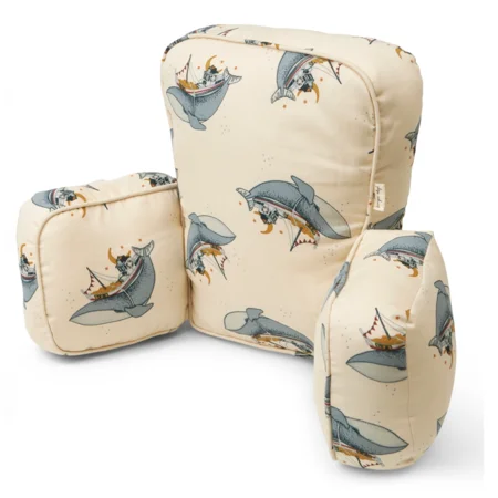 Konges Sløjd Barnevognspude, Whale Blue