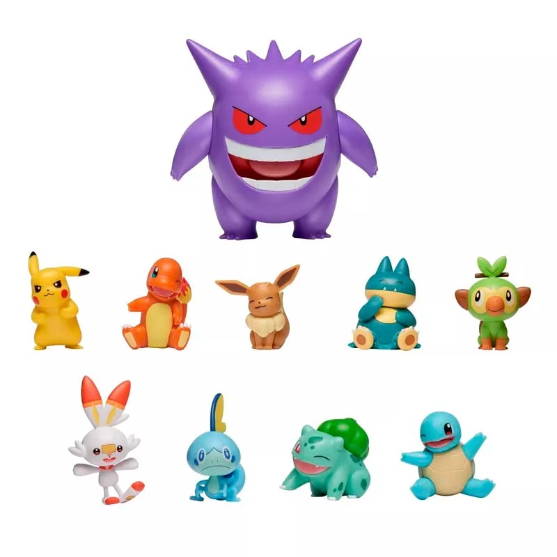 Pokemon battle figur, 10-pak