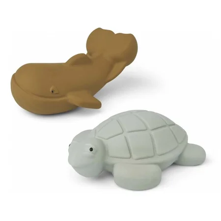 Liewood badehval og -skildpadde, Dove blue/golden caramel
