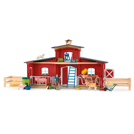 Schleich rød bondegård