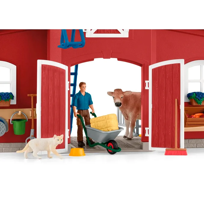 Schleich rød bondegård