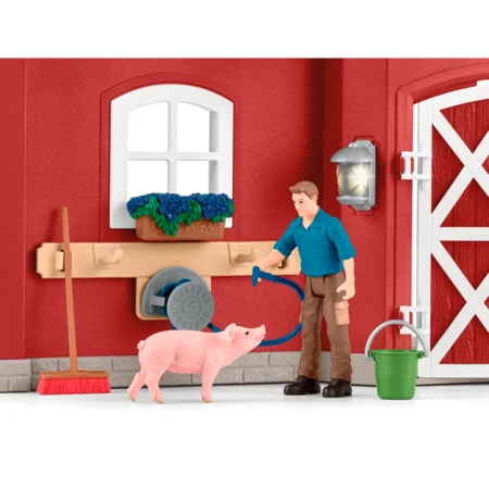 Schleich rød bondegård