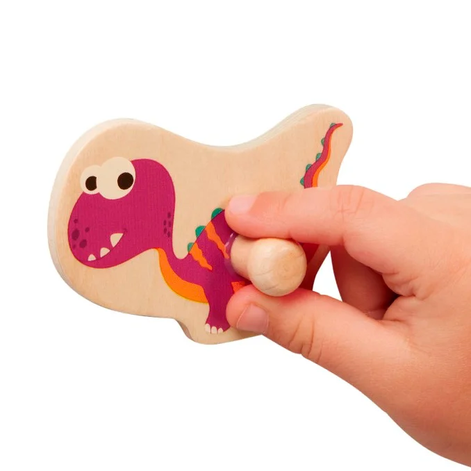 B Toys Knopf-Puzzlespiel "Dino"