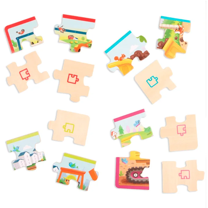 B Toys Holz-Puzzle "Baufahrzeuge"