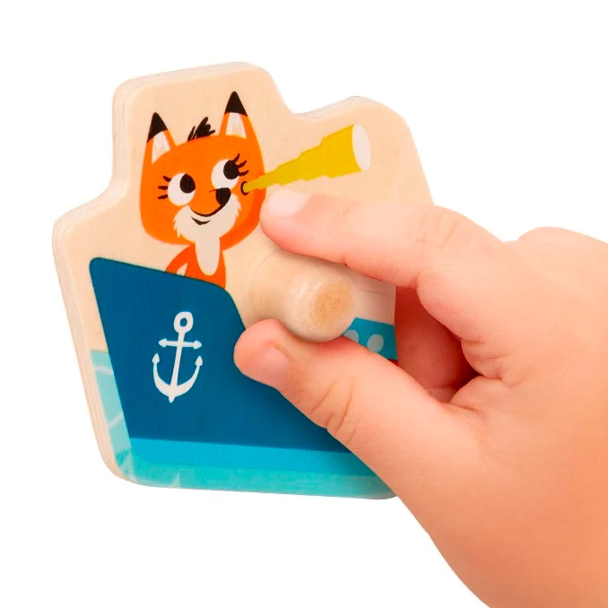 B Toys Knopf-Puzzlespiel "Transportmittel"