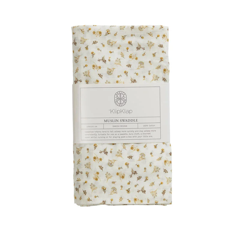 by KlipKlap babysvøb 120 x 120 cm, Poetic Garden Honey