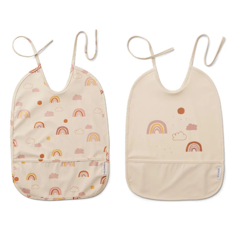 Liewood 2-pak hagesmæk, rainbow love sandy