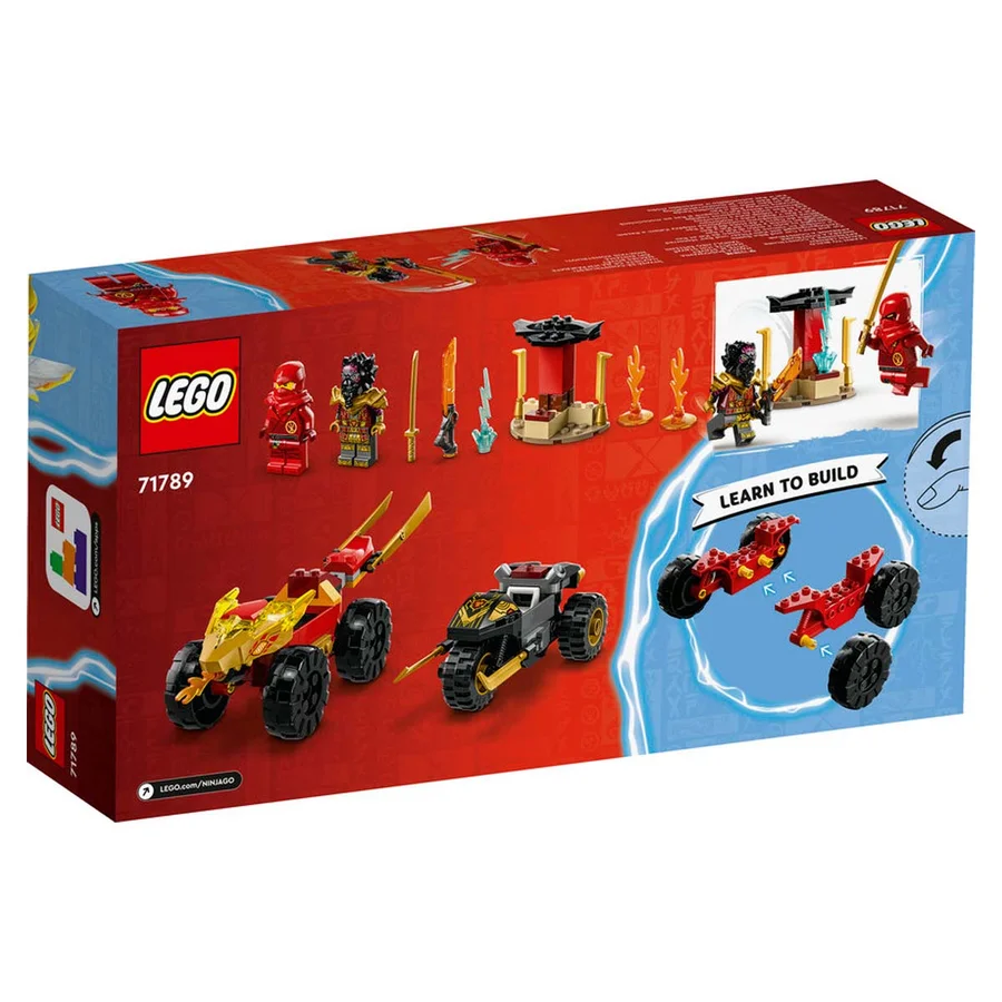 LEGO® NINJAGO Kai og Ras' bil- og motorcykelkamp