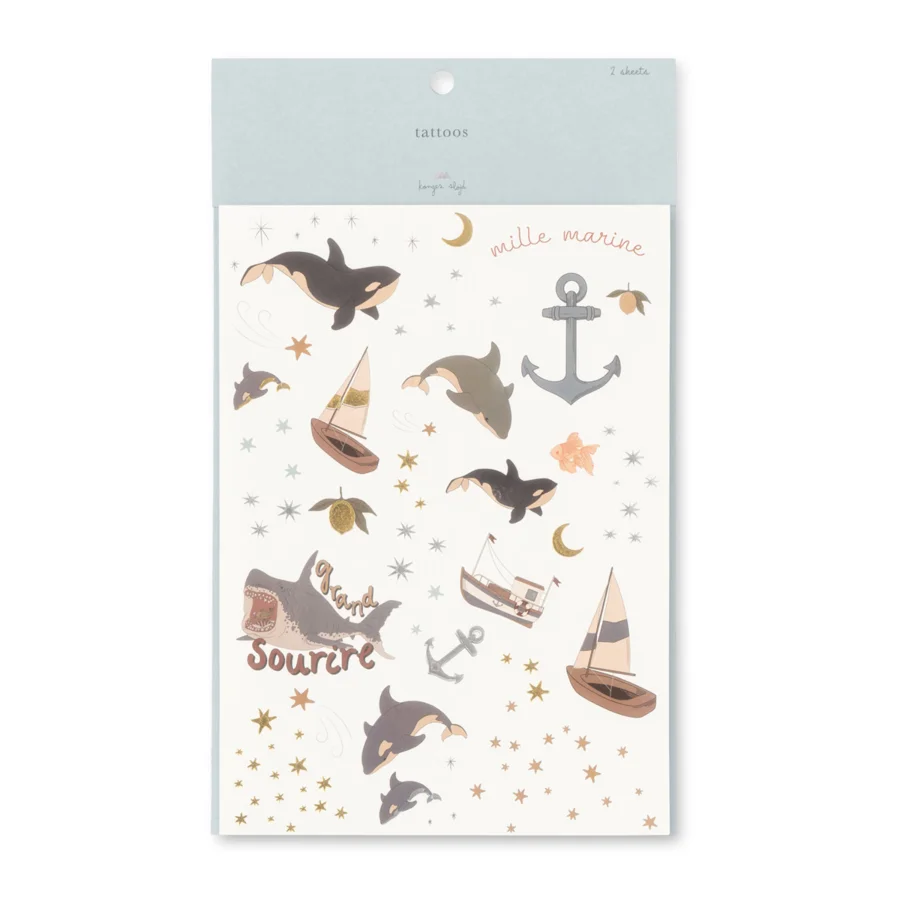 Konges Sløjd tatoveringer, blue