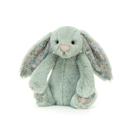 Jellycat bamse, Bashful kanin Sage Blossom - 18 cm
