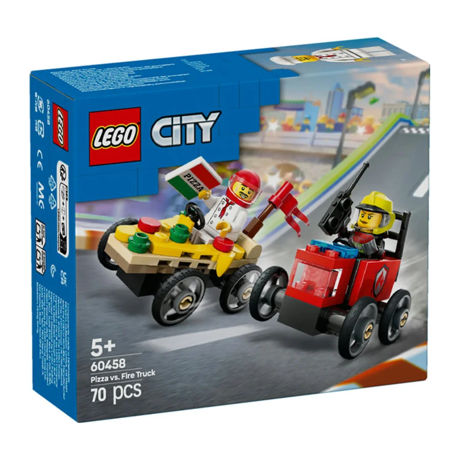 LEGO® City, Racerbilpakke - pizzabil mod brandbil