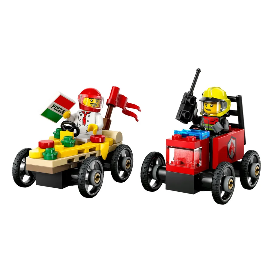LEGO® City, Racerbilpakke - pizzabil mod brandbil