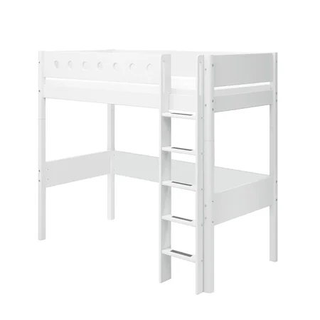 FLEXA Højseng med lige stige, hvid