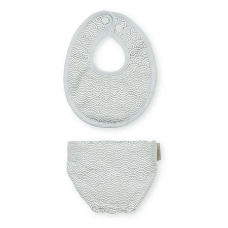 Cam Cam dukketøj, hagesmæk og ble - grey wave