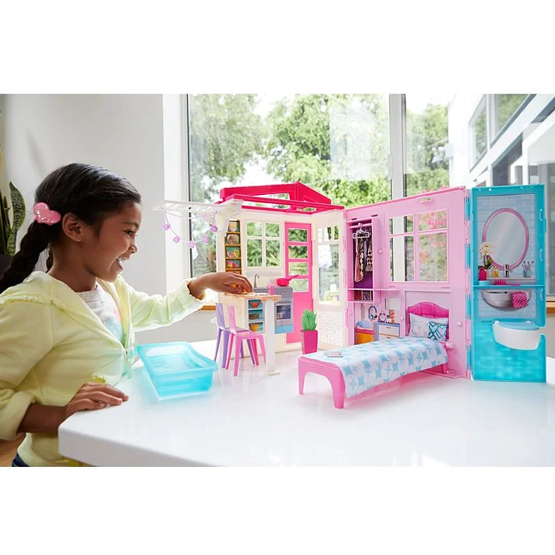 Barbie dukkehus og møbler, inkl dukke