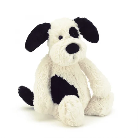 Jellycat bamse, bashful hund sort - 31 cm