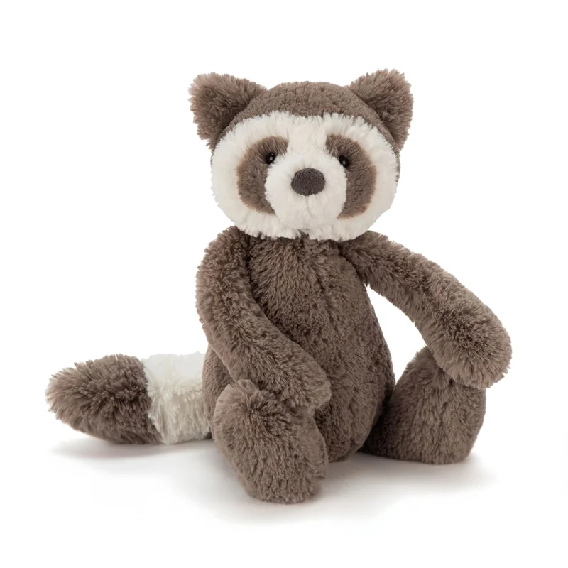 Jellycat bamse, Bashful vaskebjørn - 18 cm