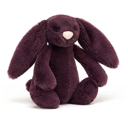 Jellycat Bashful kanin, Plum - 18 cm