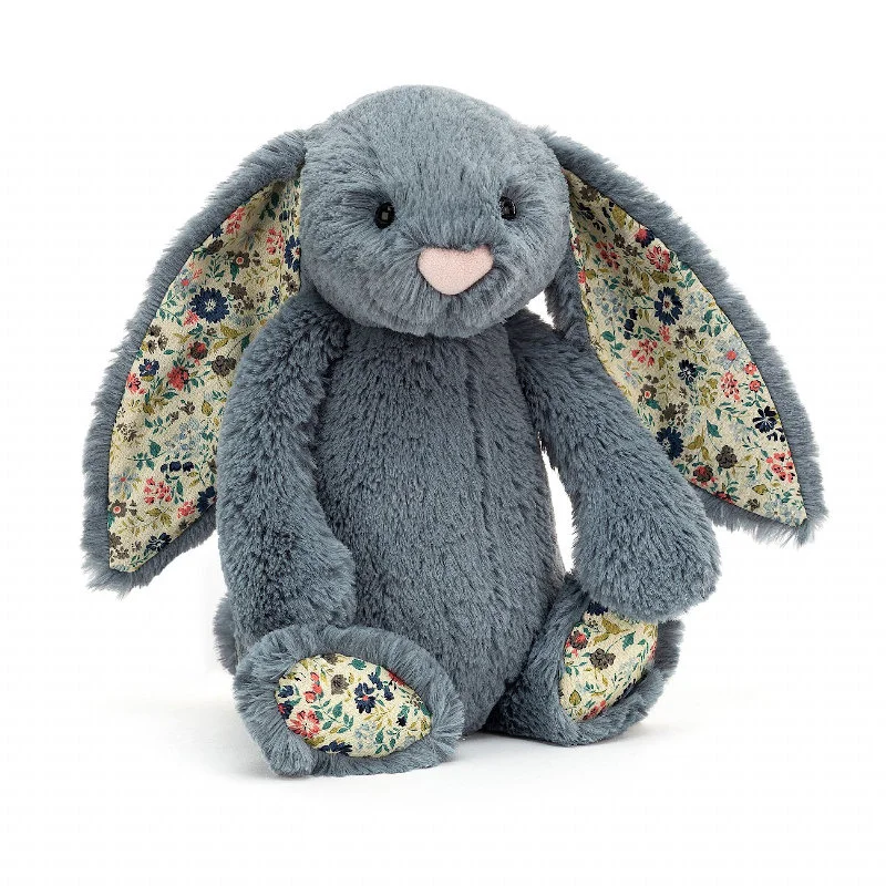 Jellycat Bashful kanin, Blossom Dusky Blue - 31 cm