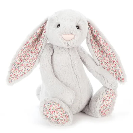 Jellycat bamse, bashful kanin blossom silver - 36 cm
