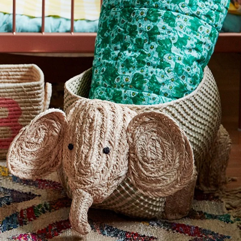 Rice opbevaringskurv - Elefant