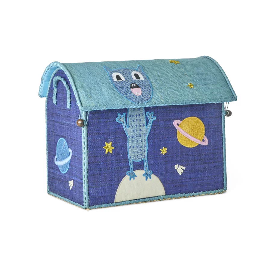 Rice opbevaringskurv, monster - lille