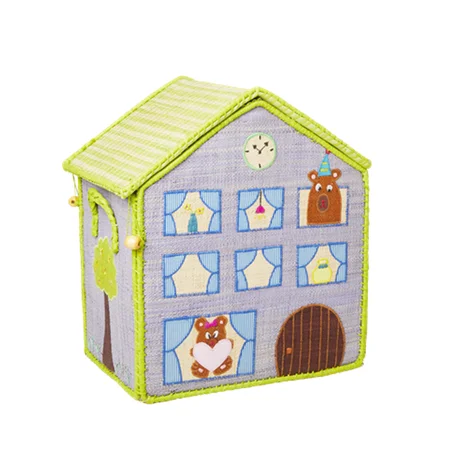 Rice opbevaringskurv, skovhus bjørn - lille