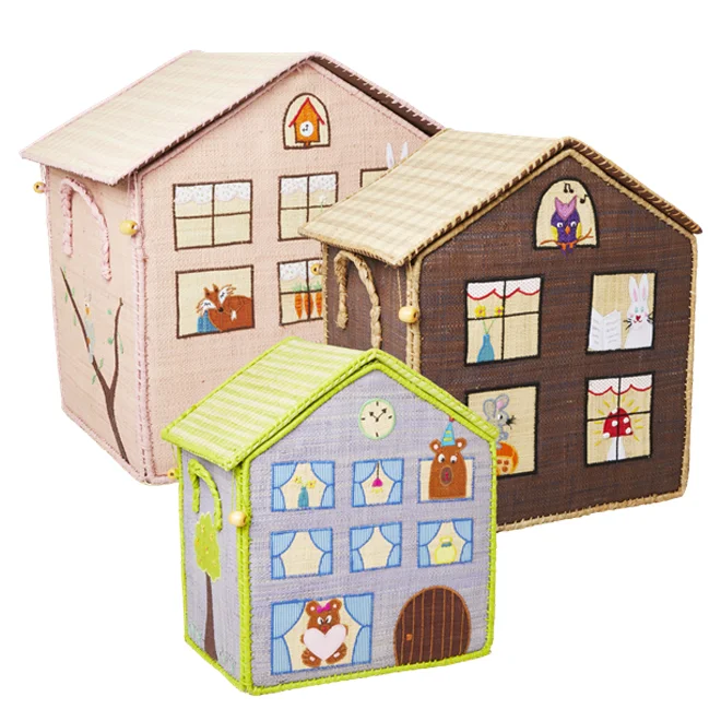 Rice opbevaringskurv, skovhus bjørn - lille