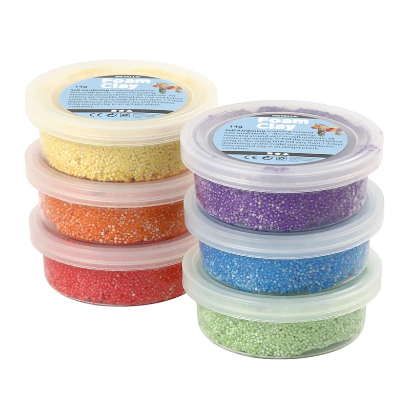 Foam Clay metallic farver - 6 stk