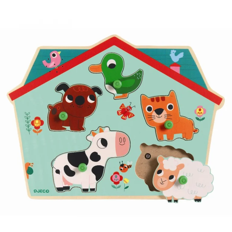 Djeco Puzzle mit Sound, Bauernhof