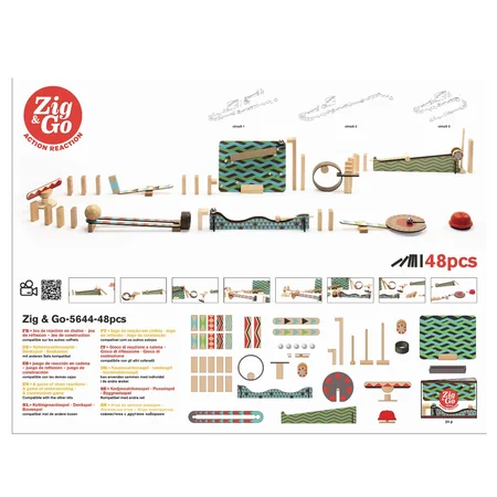Djeco Zig & Go bane, 48 dele